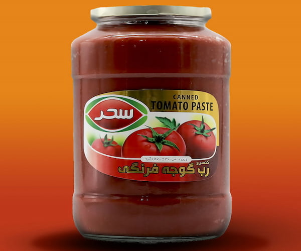 خرید رب گوجه 1570 گرمی سحر صادر به بازارهای منطقه + بهترین قیمت